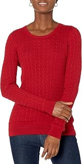 Amazon Essentials Women's Lightweight Long Sleeve Cable Knit Sweater