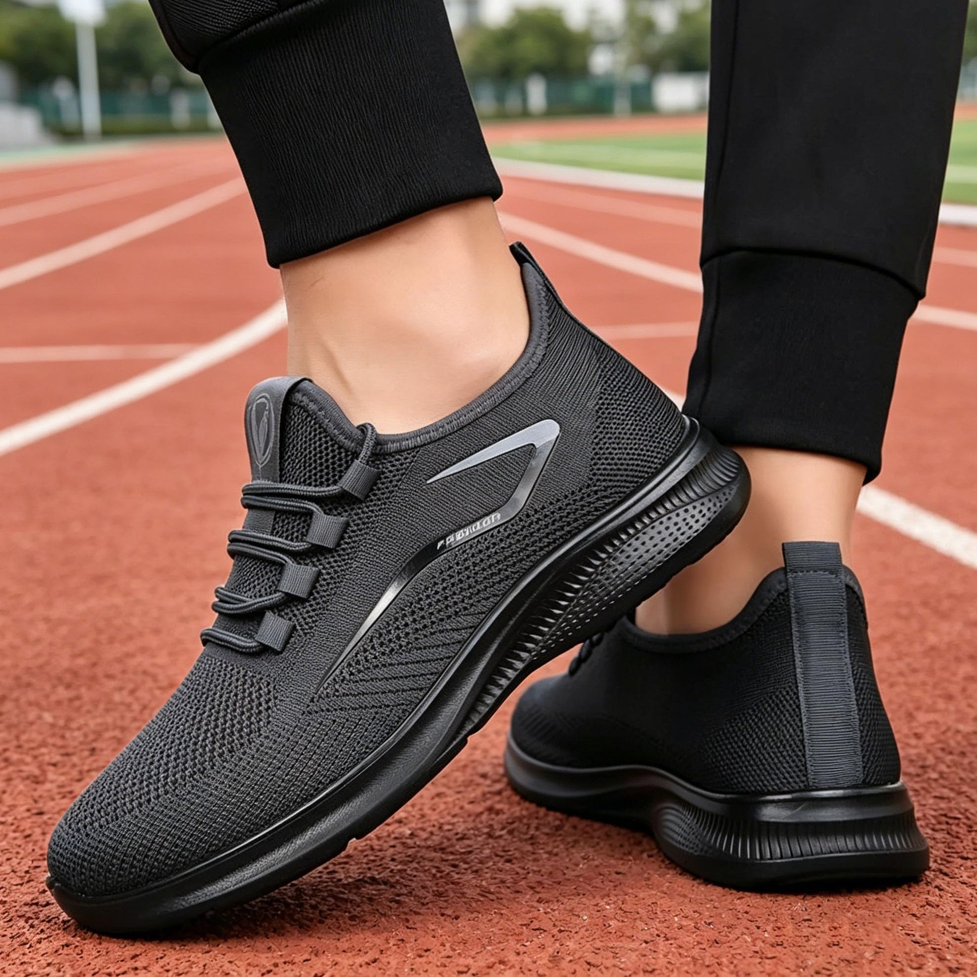 Mens Casual Sneakers Breathable Fabric Upper Lightweight MD Sole Lace Up Modern 