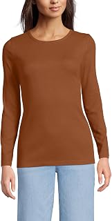 Lands' End Women's Cotton Rib Knit T-Shirt