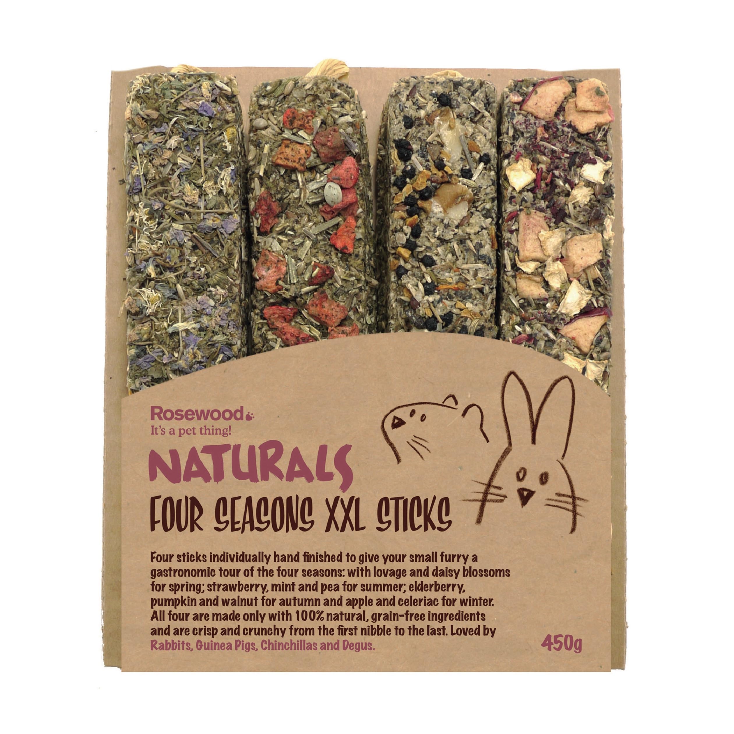 Rosewood Naturals Four Seasons XXL Sticks – Vegetable & Herb Small Animal Treats