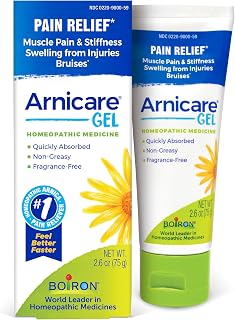 Boiron Arnicare Gel for Relief of Joint Pain, Muscle Pain, Muscle Soreness, and Swelling from Bruises or Injury - Non-greasy and Fragrance-Free - 2.6 oz