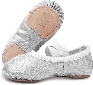 Glitter Ballet Shoes for Girls Split Sole Dance Slippers Ballet Flats