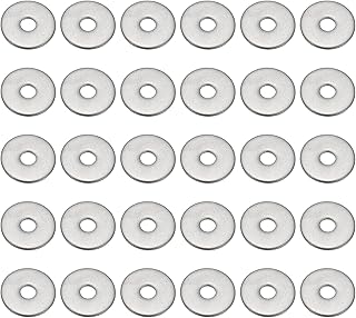 304 Stainless Steel Flat Washer, 30 Pack M3 Thickness Metal Washers Small Washers for Screws Bolts Assortment (3x12x1 mm)