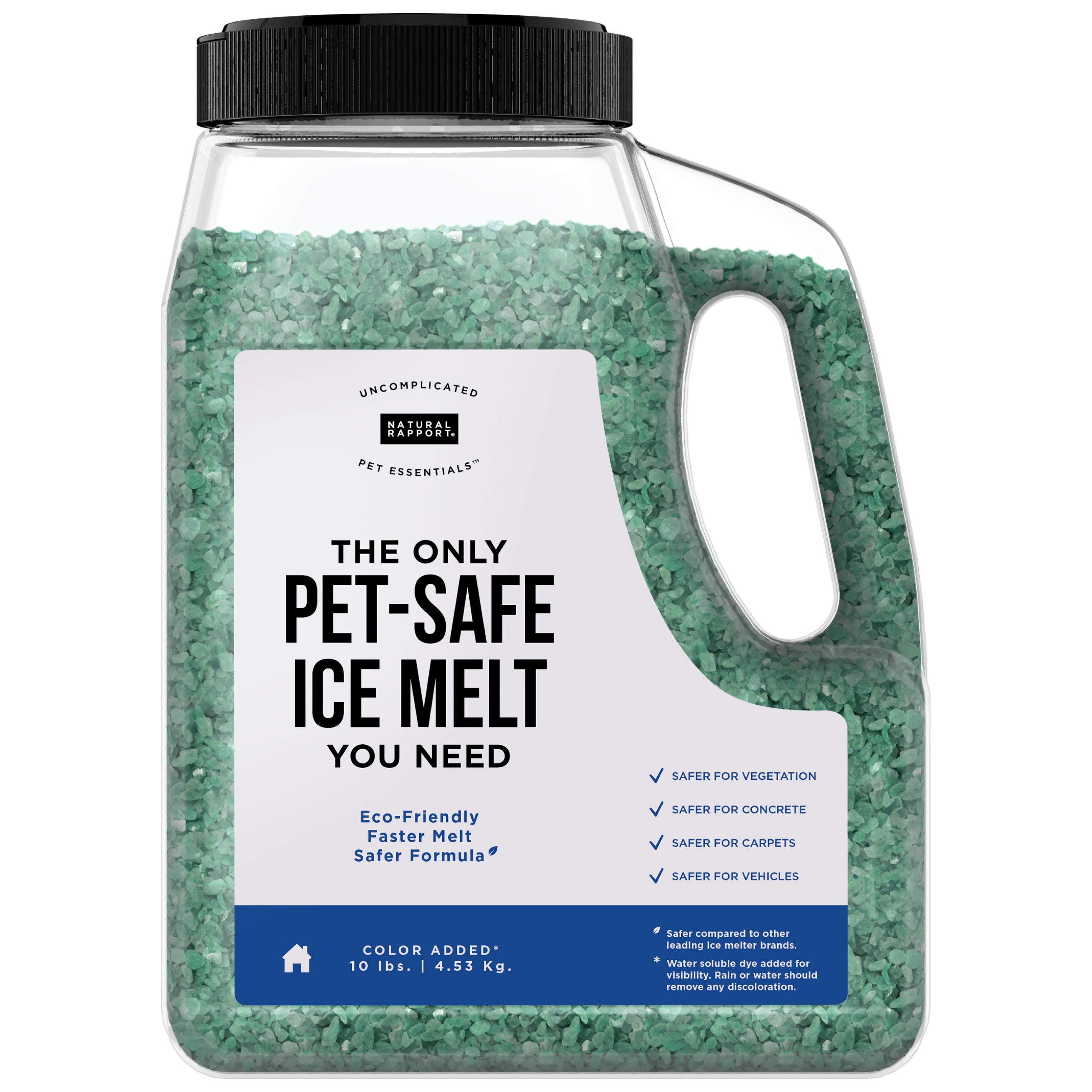 Natural Rapport Pet-Friendly Ice Melt, Calcium Chloride Free Deicer, 10 lb | Cal