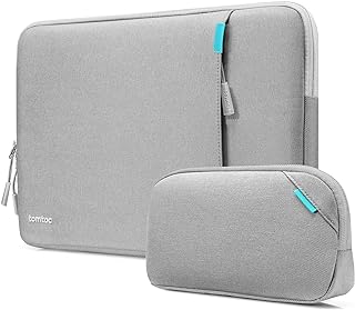 tomtoc 360° Funda para 15" Nuevo MacBook Air M4/A3241 M3/A3114 M2/A2941 2025-2023, 15" Microsoft Surface Laptop Copilot+ PC, 15" Surface Laptop 6/5/4/3, Funda para Portátil con Bolsa de Accesorios