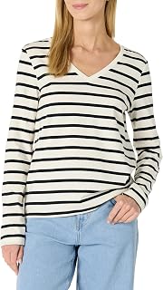 Amazon Essentials Women's Soft 100% Cotton Regular-Fit Long-Sleeve Crewneck T-Shirt