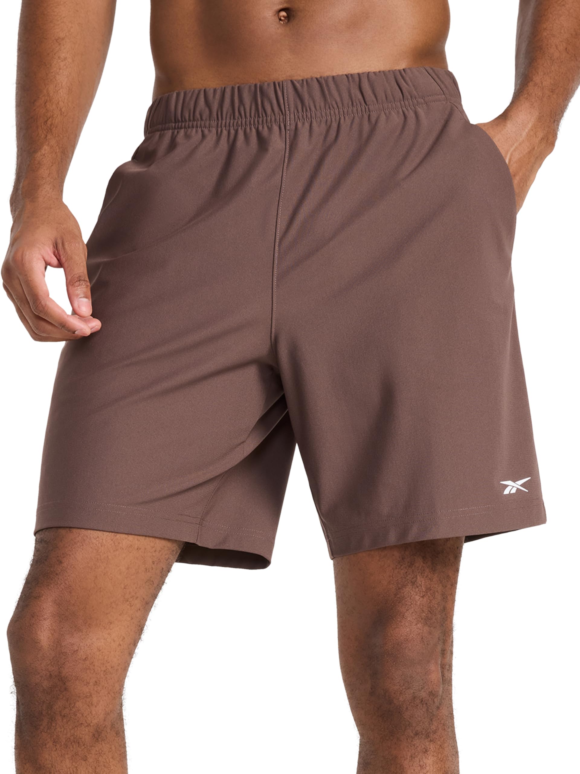 Reebok Mens Jumpstart 8” Short, Standard Fit, Lightweight Poly FabricShorts
