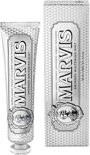 Marvis Smokers Whitening Mint Toothpaste, 1 x 85 ml | Promotes Natural Whitening & Healthy Gums, Helps Remove Plaque, Prevents Tooth Decay, Lasting Freshness, Clinically Tested
