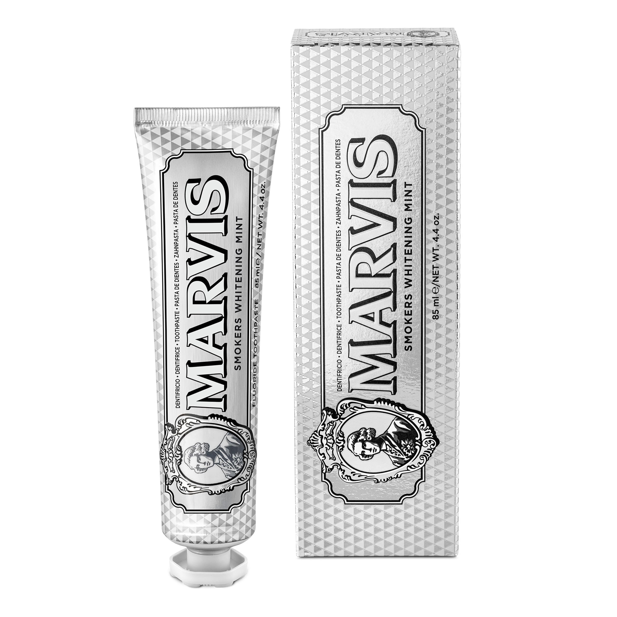 Marvis Smokers Whitening Mint Toothpaste, 1 x 85 ml | Promotes Natural Whitening