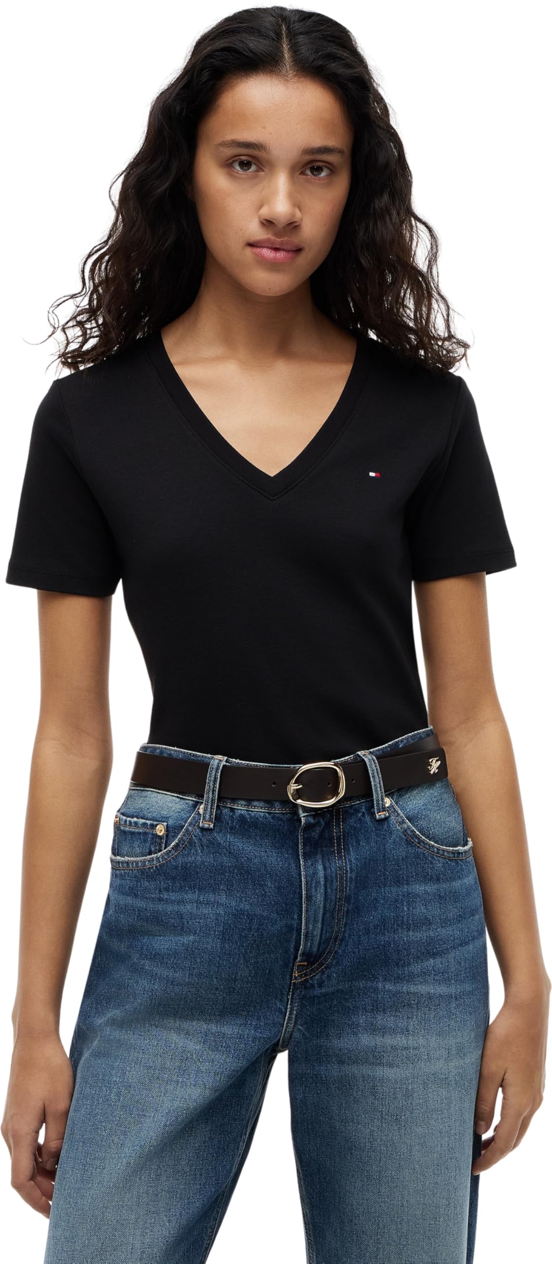 Tommy Hilfiger New Slim Cody Women's Short Sleeve V-Neck T-Shirt