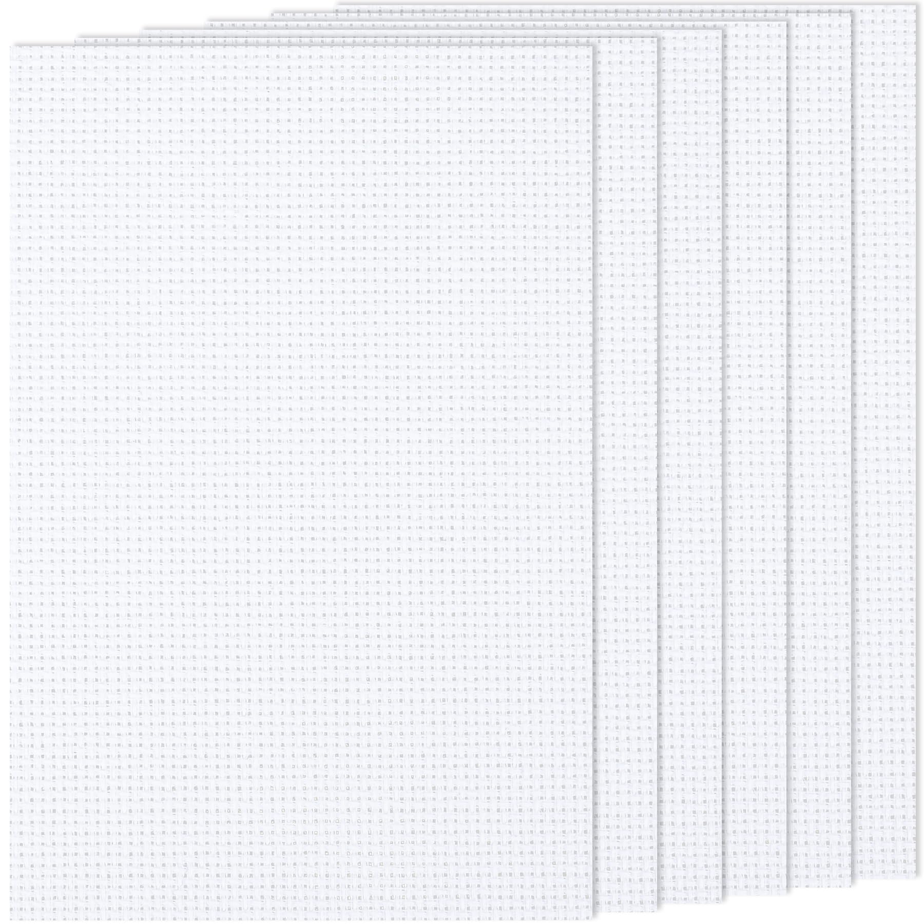 6 PCS Cross Stitch Aida Fabric 14 Count, 18 by 12 Inch, Classic Reserve Cross St