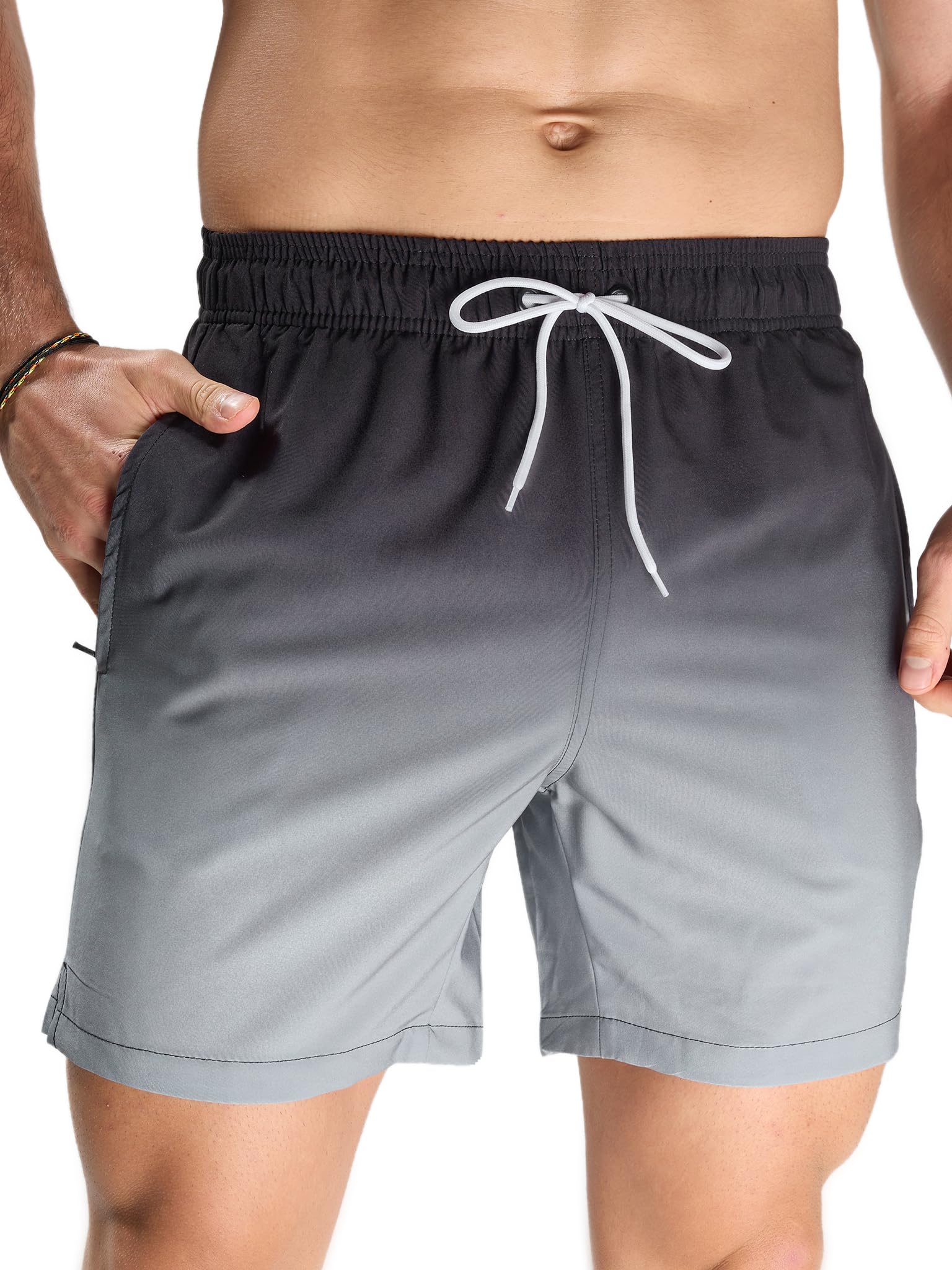 Arcweg Men's Swim Shorts with Mesh Lining - Quick Dry - Zip Pockets - Ideal for 
