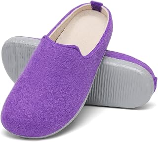 Mishansha Slippers Felt Comfort Slippers for Women Men Size 36-47
