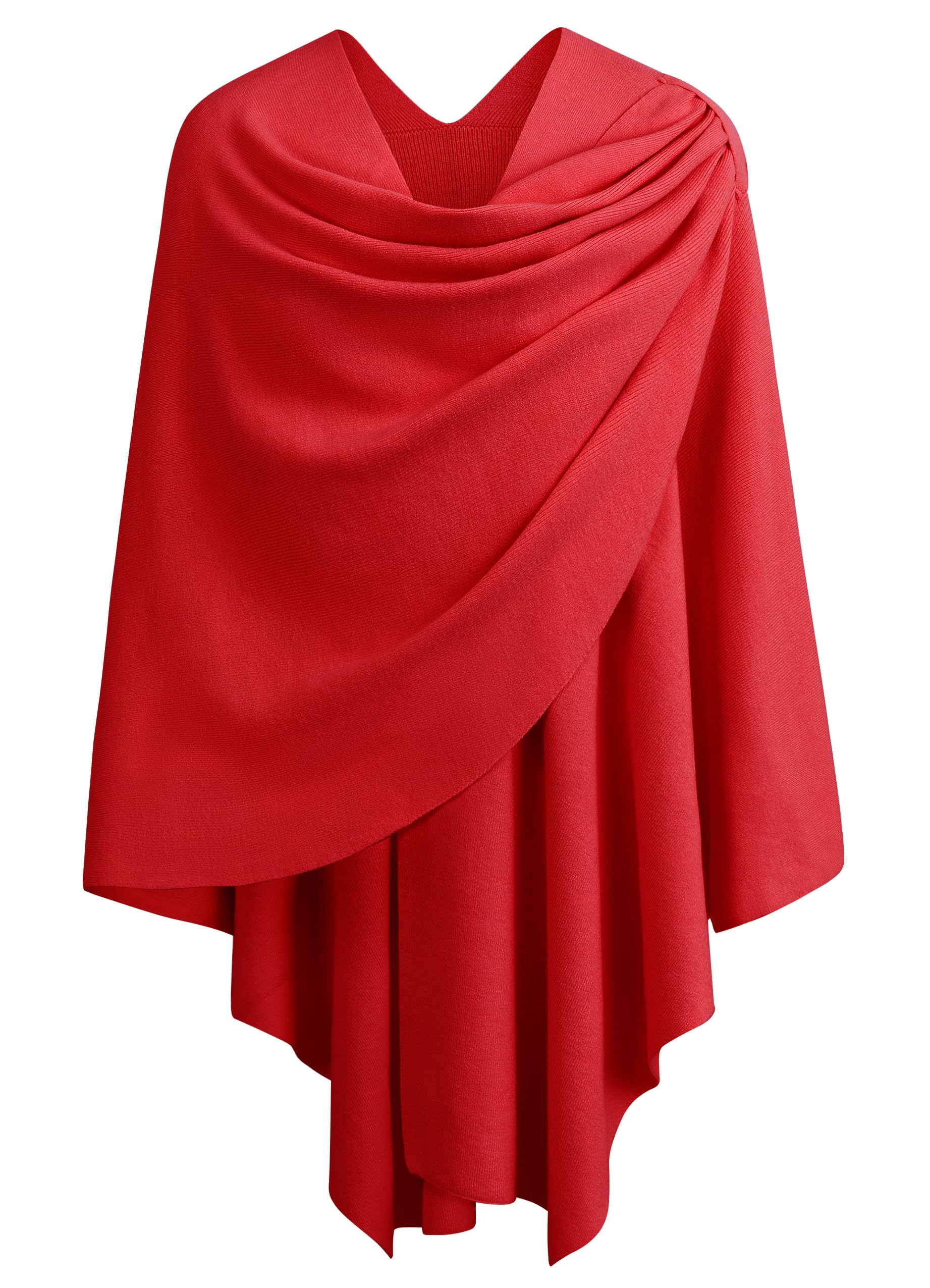 PULI women's poncho scarf, cashmere feel knitted cape cardigan for women, gift f