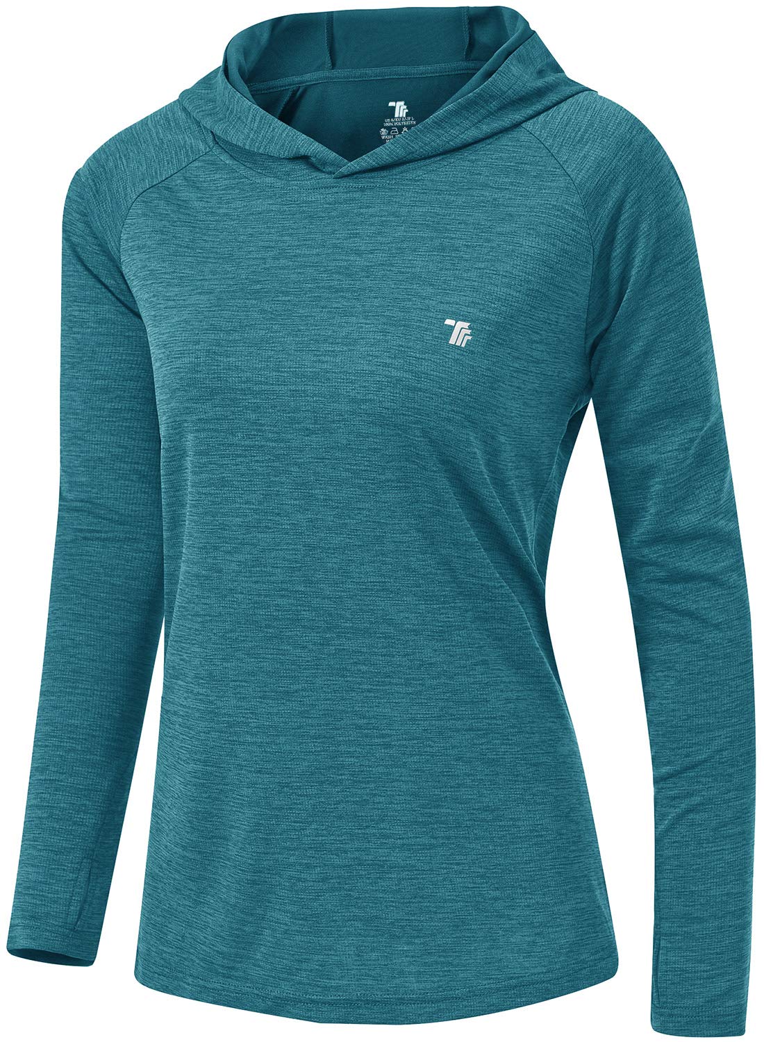 donhobo Women's Long Sleeve Sports Running Hoodie Tops Shirts with Thumb Hole,UP
