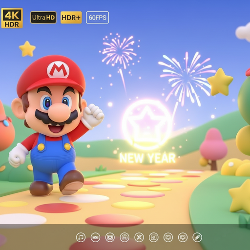 New Year Sleeping Mario: Retro Nap Ambience & Calm 8-Bit Sleep Sounds Fire TV 20