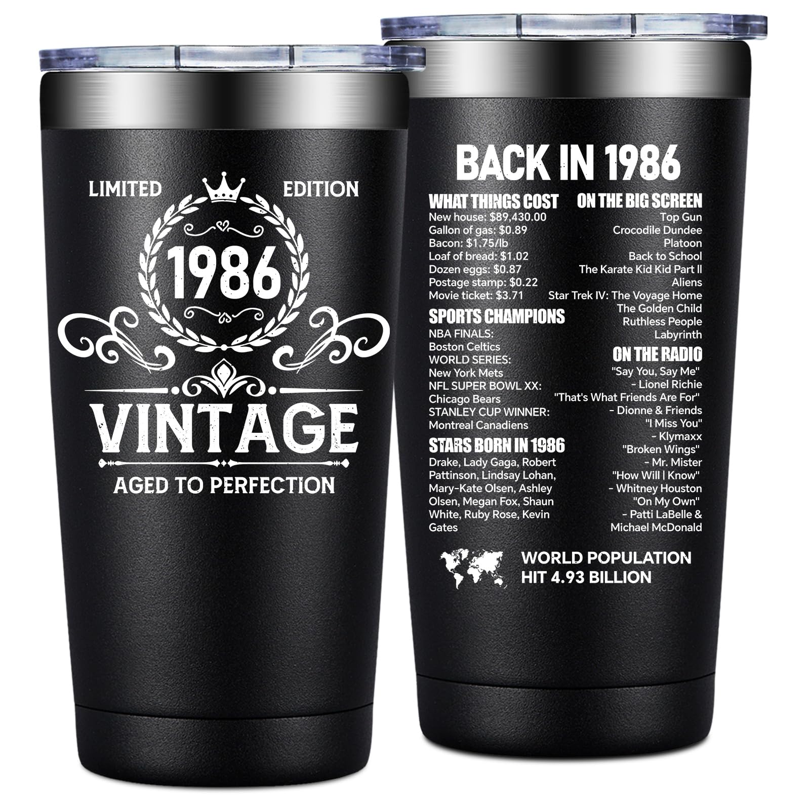 40th Birthday Gifts Men - 1986 Vintage 40th Birthday Decorations for Men - Turni