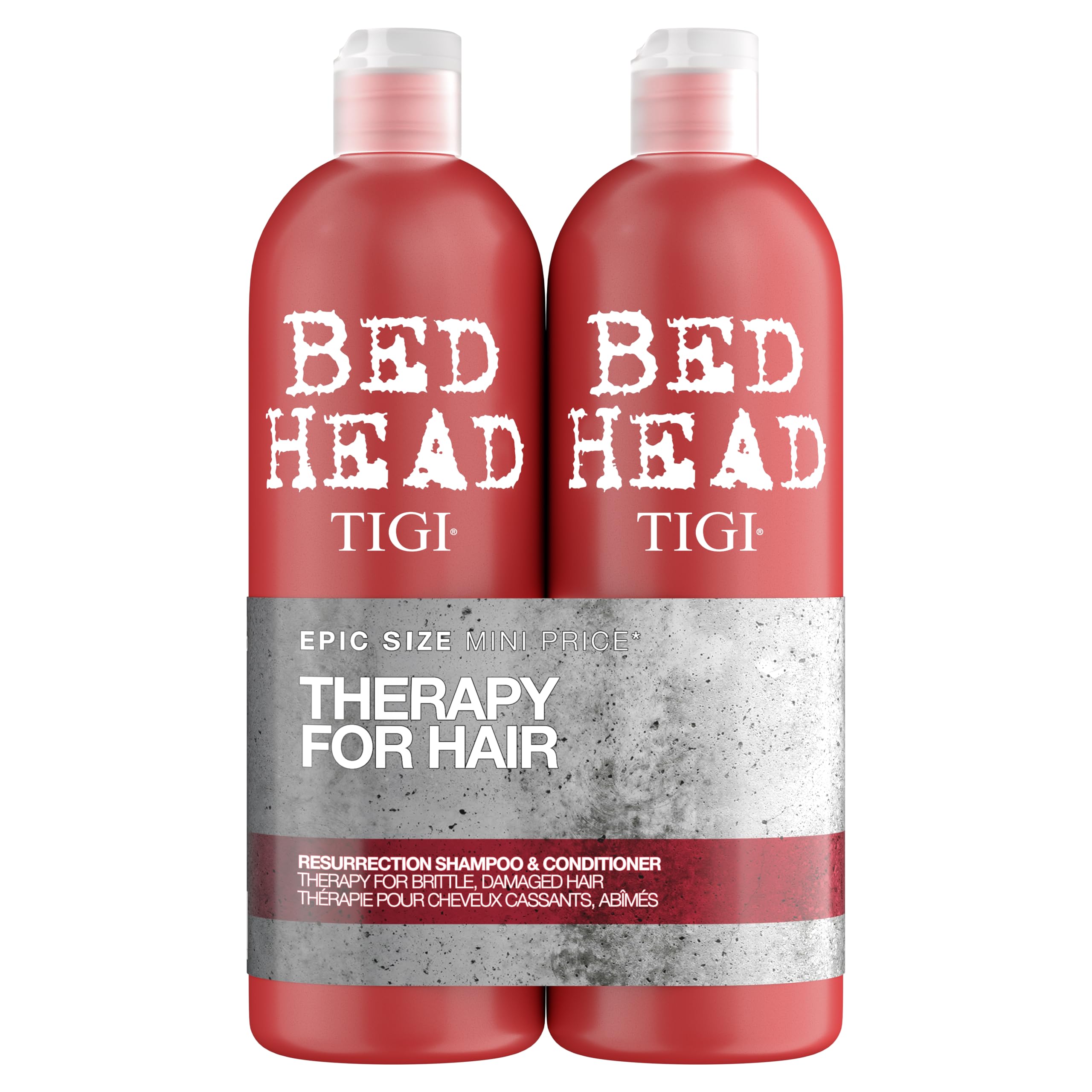 Bed Head by TIGI Resurrection Shampoo & Conditioner, Set 2x 750ml | For Dry Dama