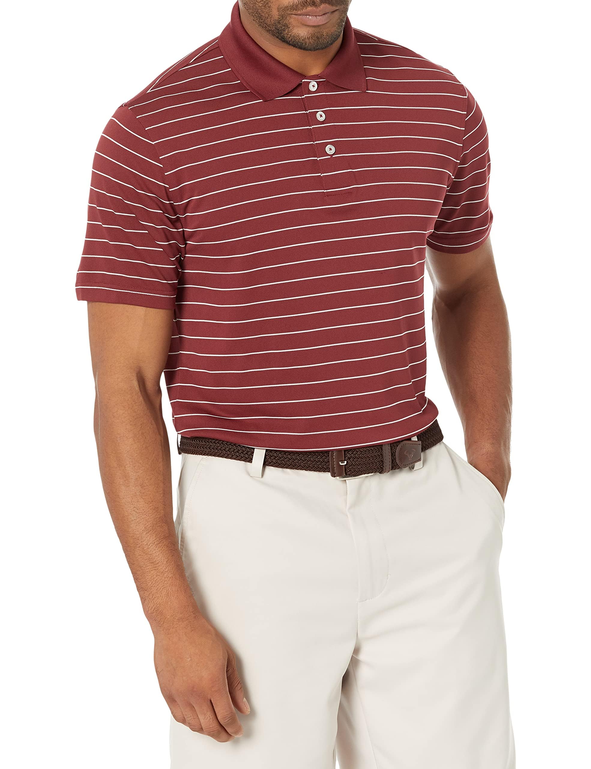 Amazon Essentials Men's Quick Dry Slim Fit Short Sleeve Golf Polo Shirt
