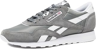Reebok Men's Classic Nylon Tennis Shoes, White Pure Grey, EU 41 - UK 7