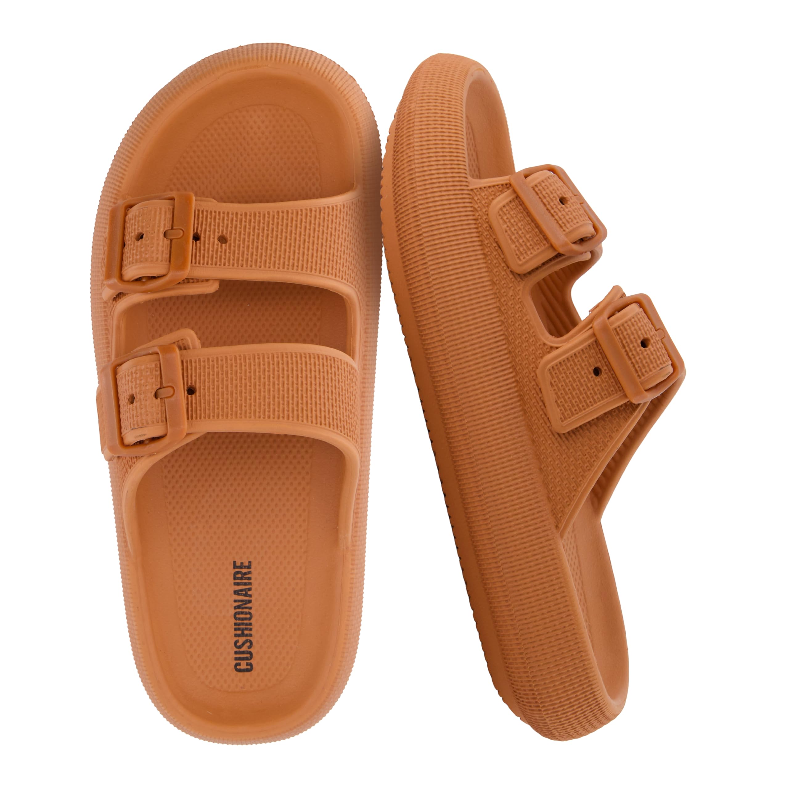 CUSHIONAIRE Women's Fame Cloud Recovery Slide with +Comfort