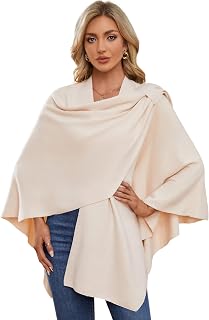 PULI women's poncho scarf, cashmere feel knitted cape cardigan for women, gift for mother.