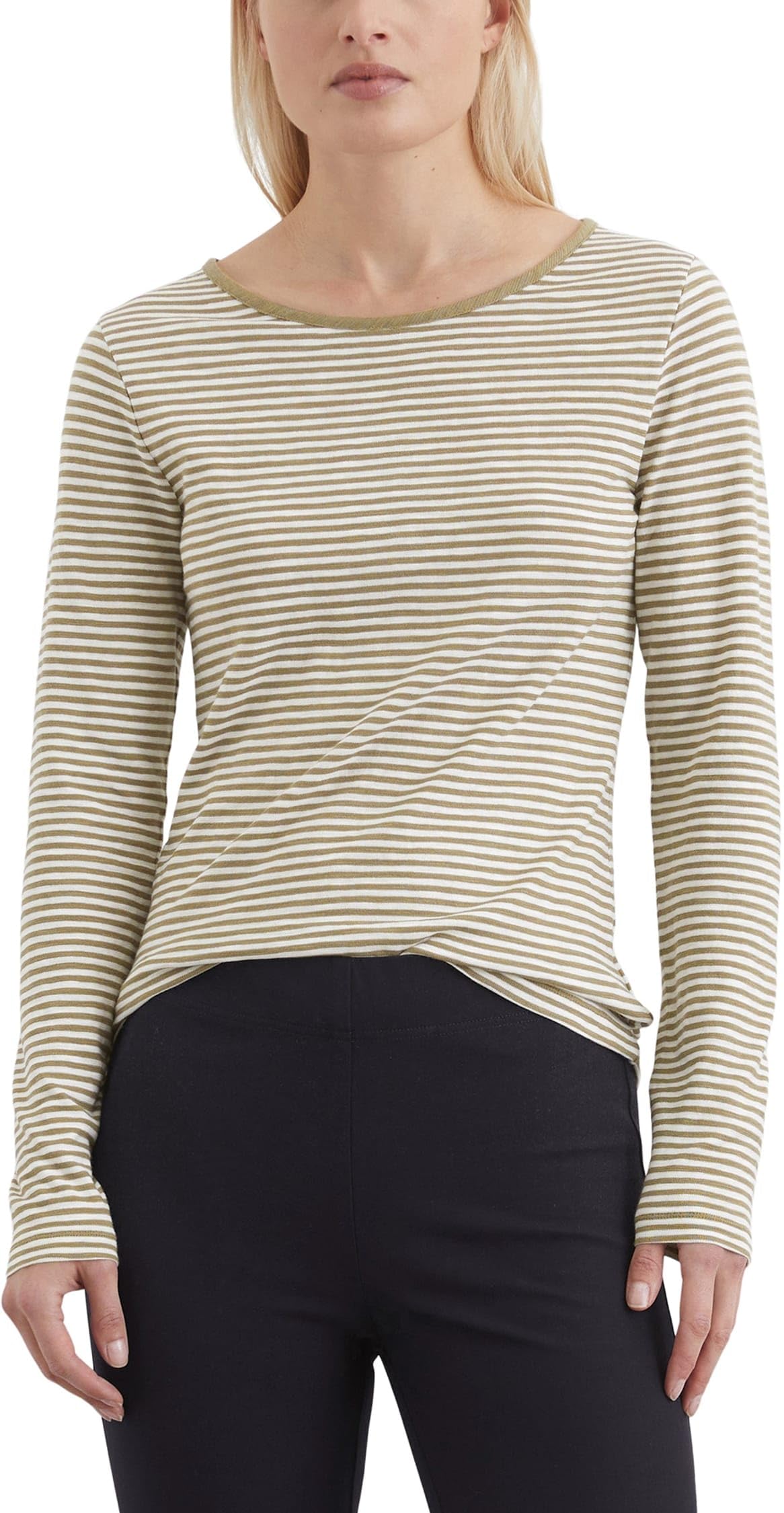 Marc OߴPolo Women's Organic Cotton Long Sleeve Top with Boat Neck