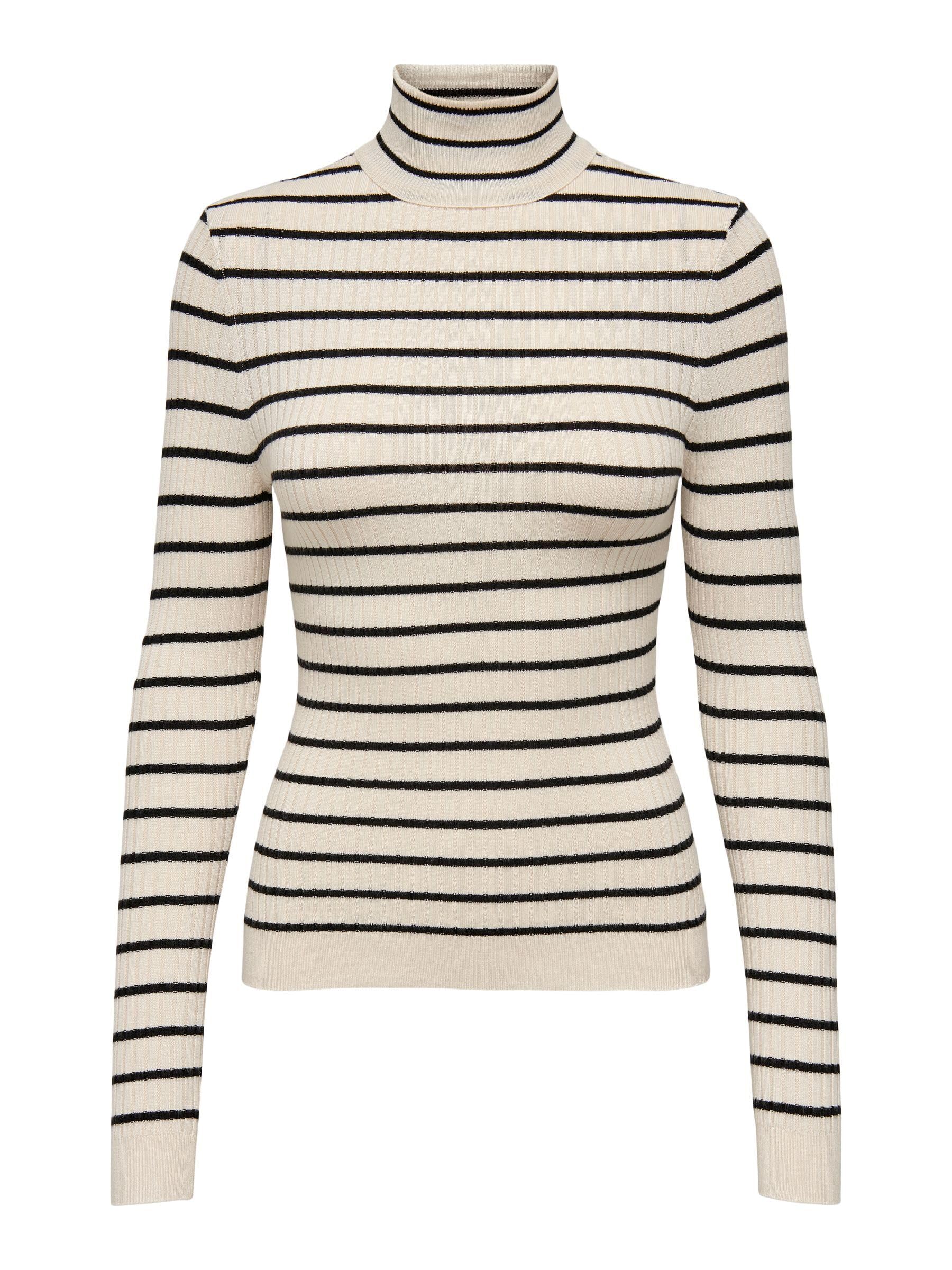 ONLY ONLKAROL Noos Women's Structured Turtleneck Sweater in Fine Knit - Fitted K