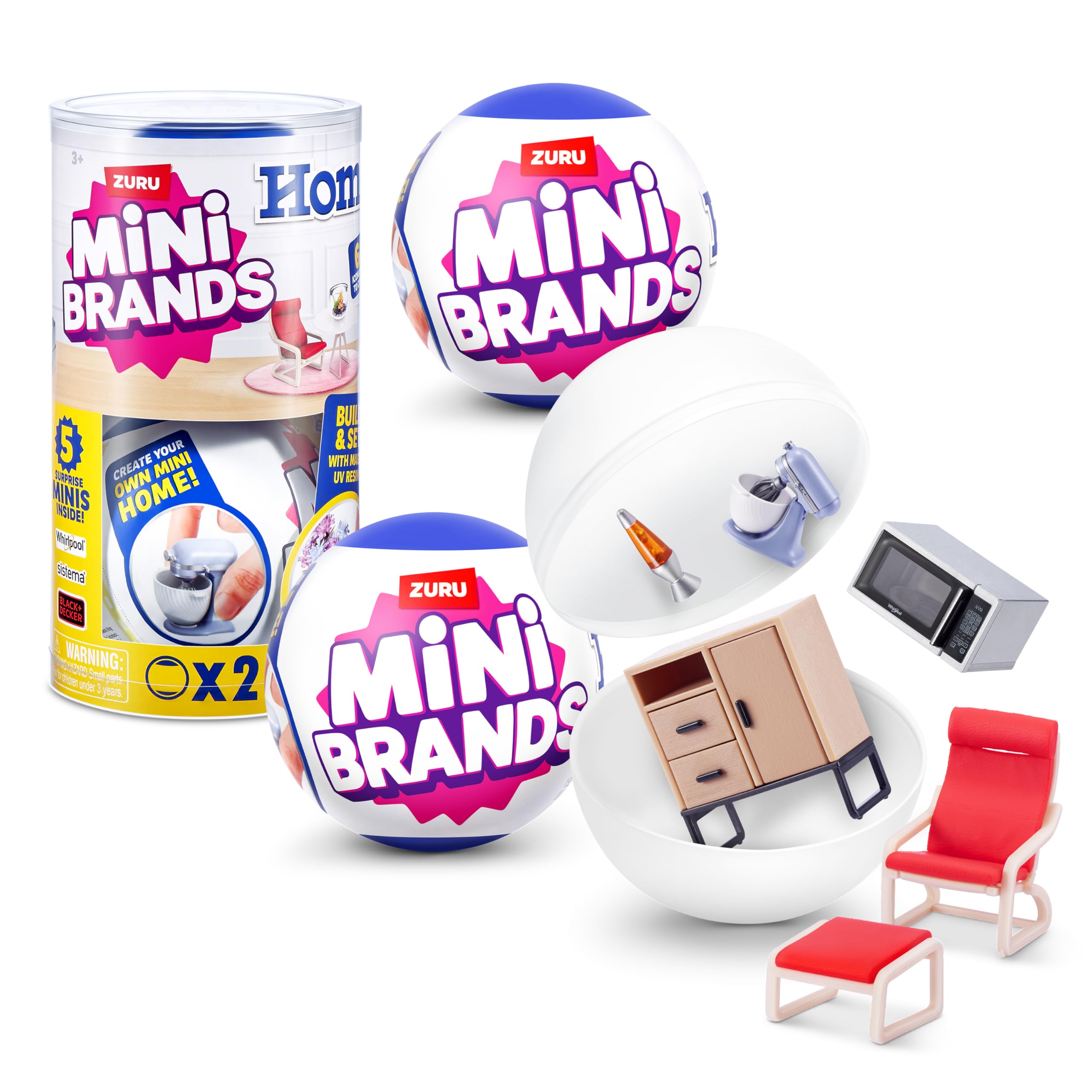 Mini Brands Home Capsule (2 Pack) by ZURU, Collectible Minis, Blind Packaging, H