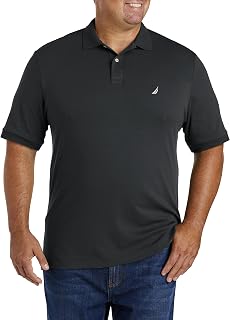Nautica Mens Classic Fit Short Sleeve Solid Soft Cotton Polo Shirt