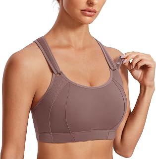 SYROKAN Women's Sports Bra Strong Support