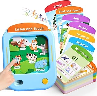 JoyCat Kids Learning Tablet, 156-Page Talking Phonics Flash Cards