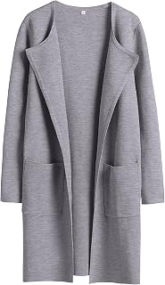 ANRABESS Womens Cardigan Sweater Open Front Knit Long Coatigan Dressy Casual Jacket Coat 2025 Fall Outfits Classy Clothes