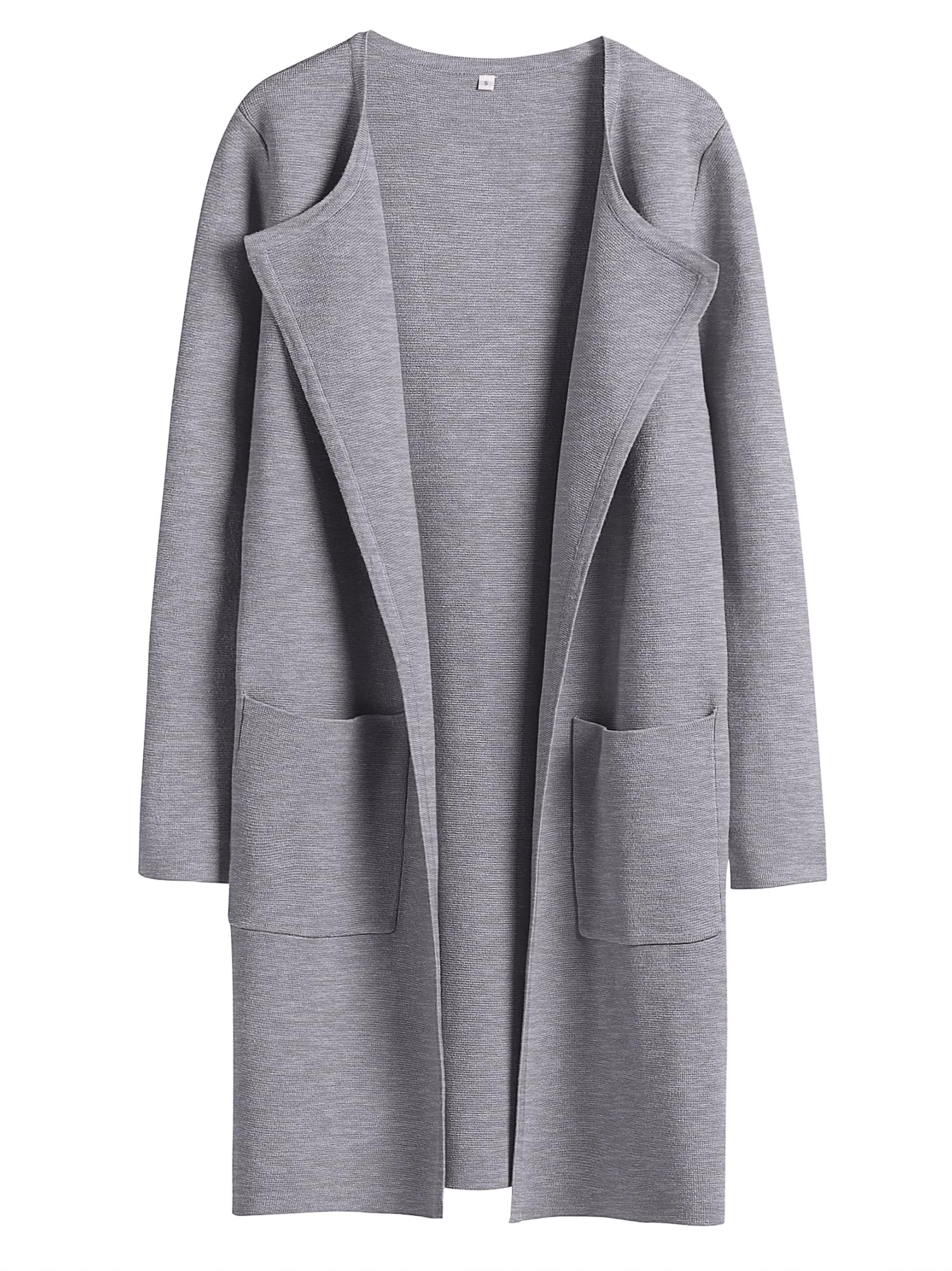 ANRABESS Womens Cardigan Sweater Open Front Knit Long Coatigan Dressy Casual Jac