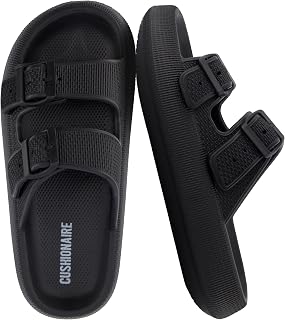 CUSHIONAIRE Women's Fame Cloud Recovery Slide with +Comfort
