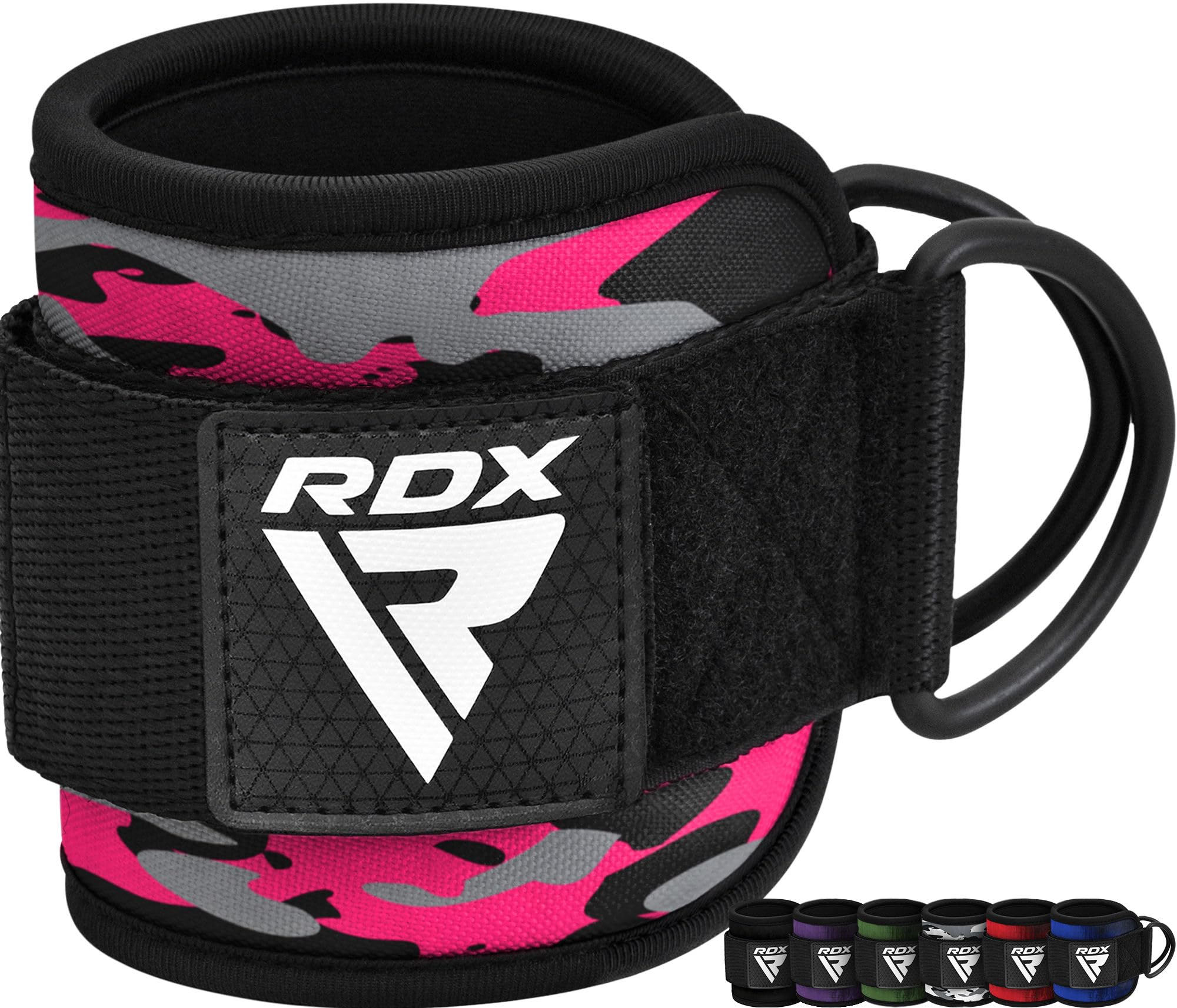 RDX Ankle Straps for Cable Machines – 7MM Neoprene Padded 10"x4" Adjustable Gym 