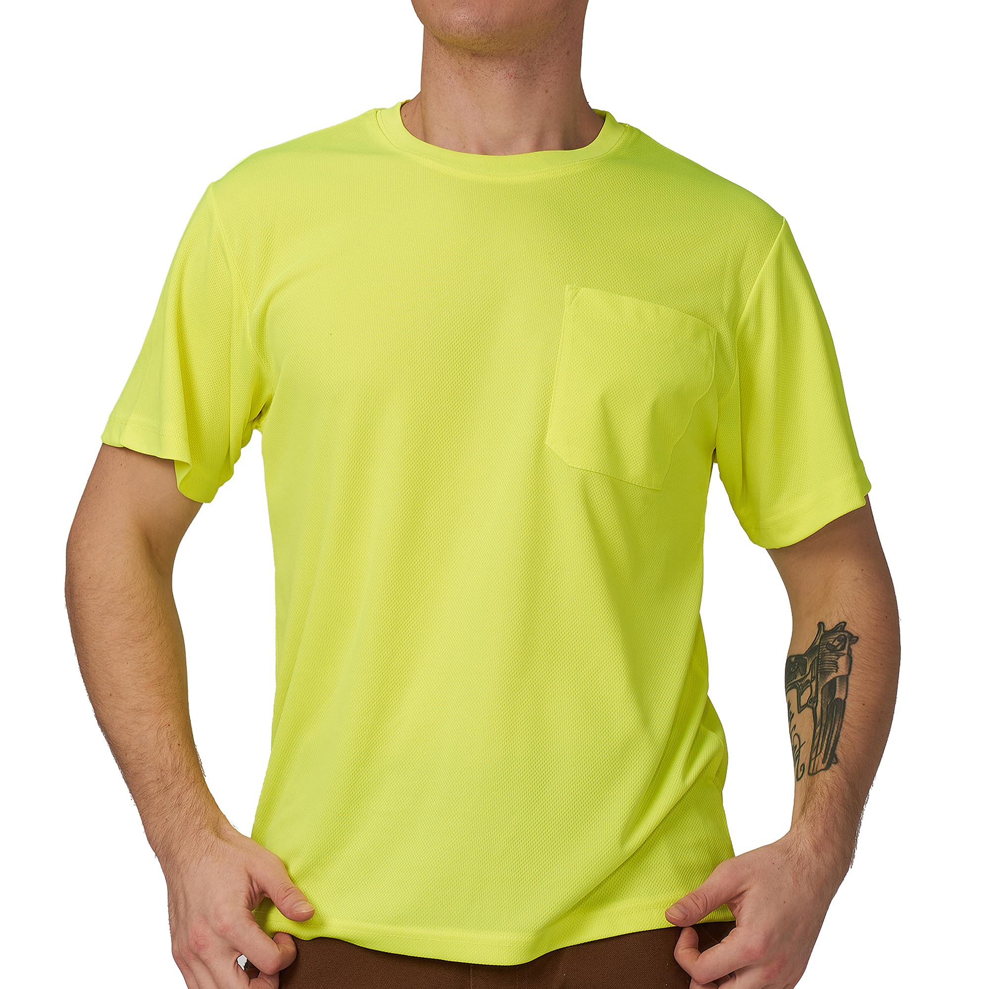 High Visibility Shirt Reflective Safety Short Sleeve Work-wear Running Shirt