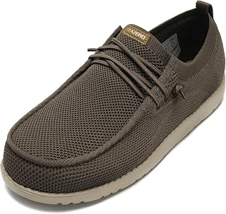 Men Extra Wide Shoes - 4E to 5E Wide Toe Box Shoes for Men XX Wide Width Swollen Feet - Men's Loafers & Slip-ons with Arch Support Insole for Plantar Fasciitis