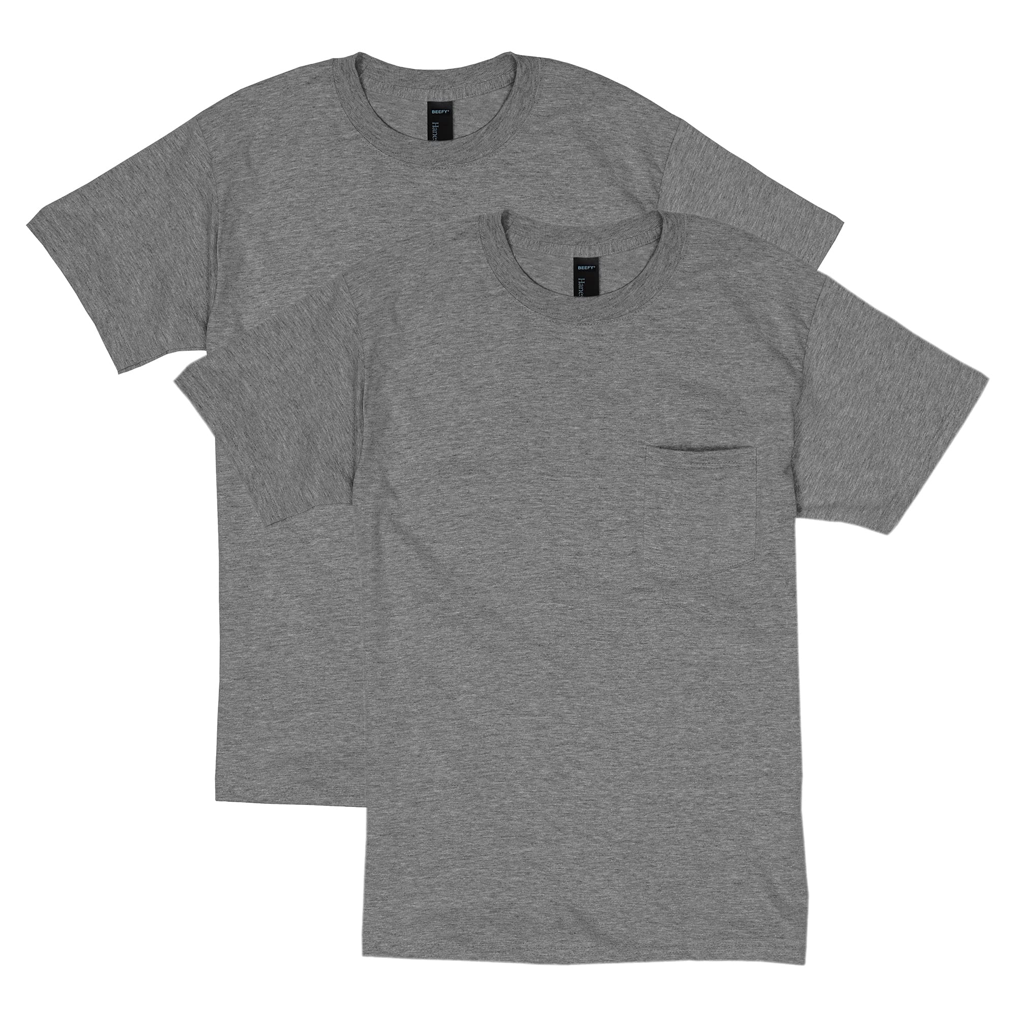 Hanes Men's 2 Pack Short Sleeve Pocket Beefy-T