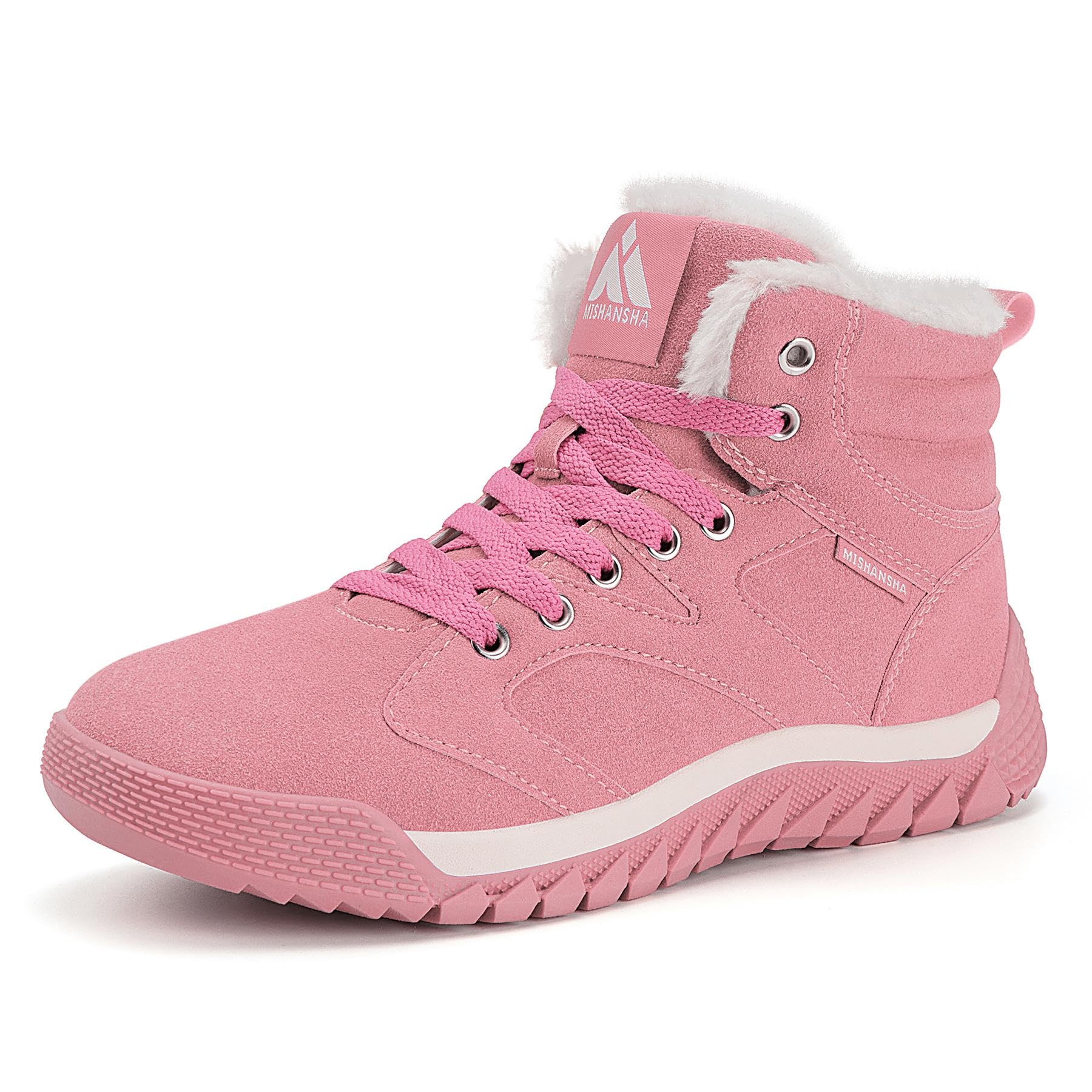 Mishansha Winter Boots Men Women Warm Non-Slip Snow Shoes Size 3-14 UK