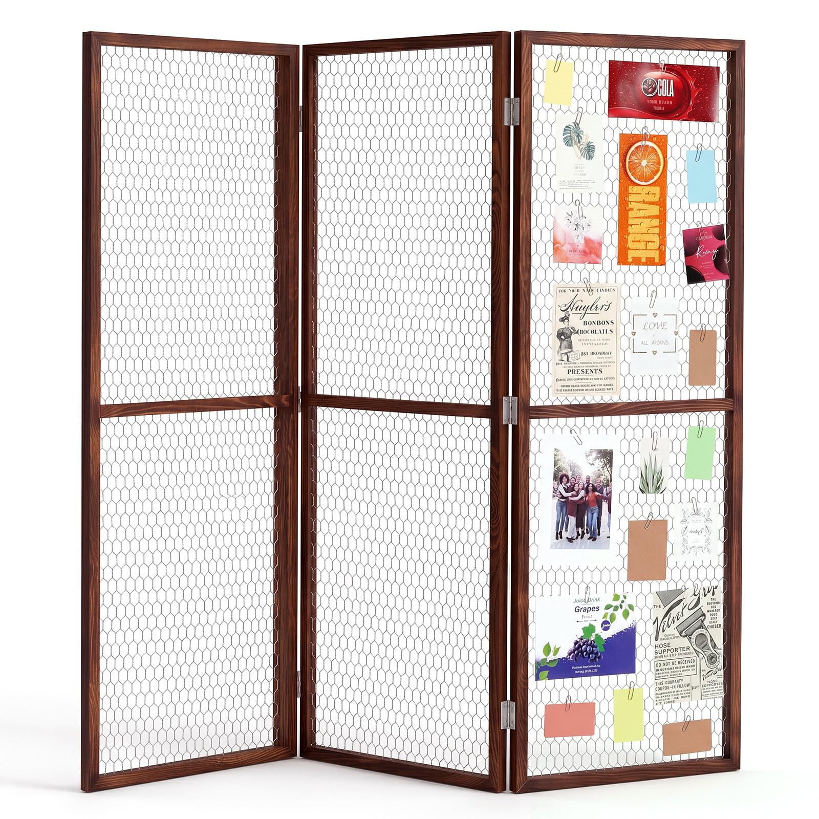 Chunful Wood Foldable Grid Floor Panel Display Stand 47.24" Wedding Booth | Unfi
