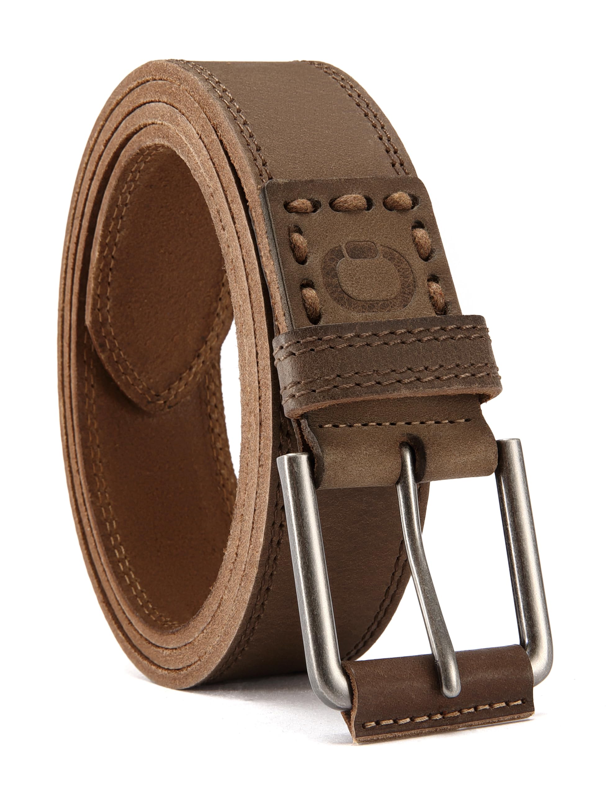 CHAOREN Mens Belts Casual for Jeans - Full-Grain Leather, Durable Cowhide