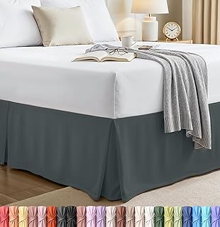 Utopia Bedding Single Bed Base Valance Sheet - Soft Four Ply Frill - Easy Fit - Hotel Quality - Shrink and Fade Resistant (Grey)
