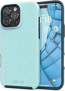 Crave Dual Guard Compatible with iPhone 16 Pro Max Case, Compatible with MagSafe Shockproof Protection Dual Layer Case for Apple iPhone 16 Pro Max (6.9") - Aqua