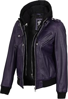 fjackets Mens Genuine Lambskin Quilted Biker Jacket Cafe Racer Style Classic Motorcycle Jacket with Zipper