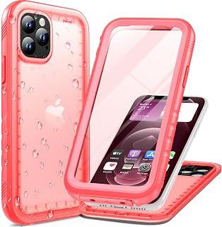 Cozycase for iPhone 12 Pro Max Waterproof Case Full Body Heavy Duty Pink
