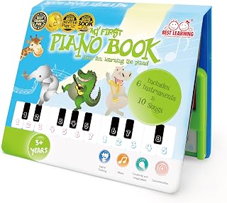 BEST LEARNING My First Piano Book - Toy Piano with Songbook for Kids | 10 Nursery Rhymes, 6 Instrument Sounds, Record and Playback, Educational Birthday Gift for 3 to 5 Year Old Boys and Girls