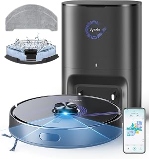Vyzzle Robot Vacuum Cleaner with Mop, 10,000Pa, 3.5L Self-Empty Station