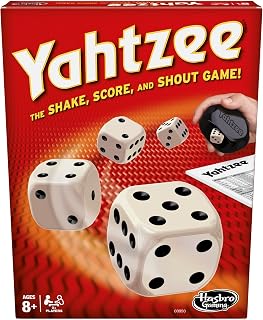 Hasbro Gaming Yahtzee Game, Fast-Playing Dice Games for Kids, Teens, and Adults, Strategy Games, Family Games for Kids, 2 or More Players, Ages 8 and Up