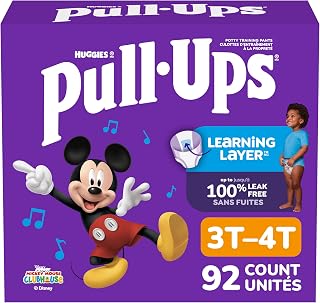 Pull-Ups Boys Potty Training Underwear, 3T-4T, 92 Count, Easy Open Sides | Learning Layer, Leak Protection, Soft Comfort, Character Prints, Water Resistant